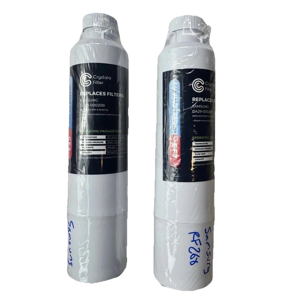 Crystala CF7 Water Filter 2 Pack – Fits Samsung DA29-00020B. New, Sealed